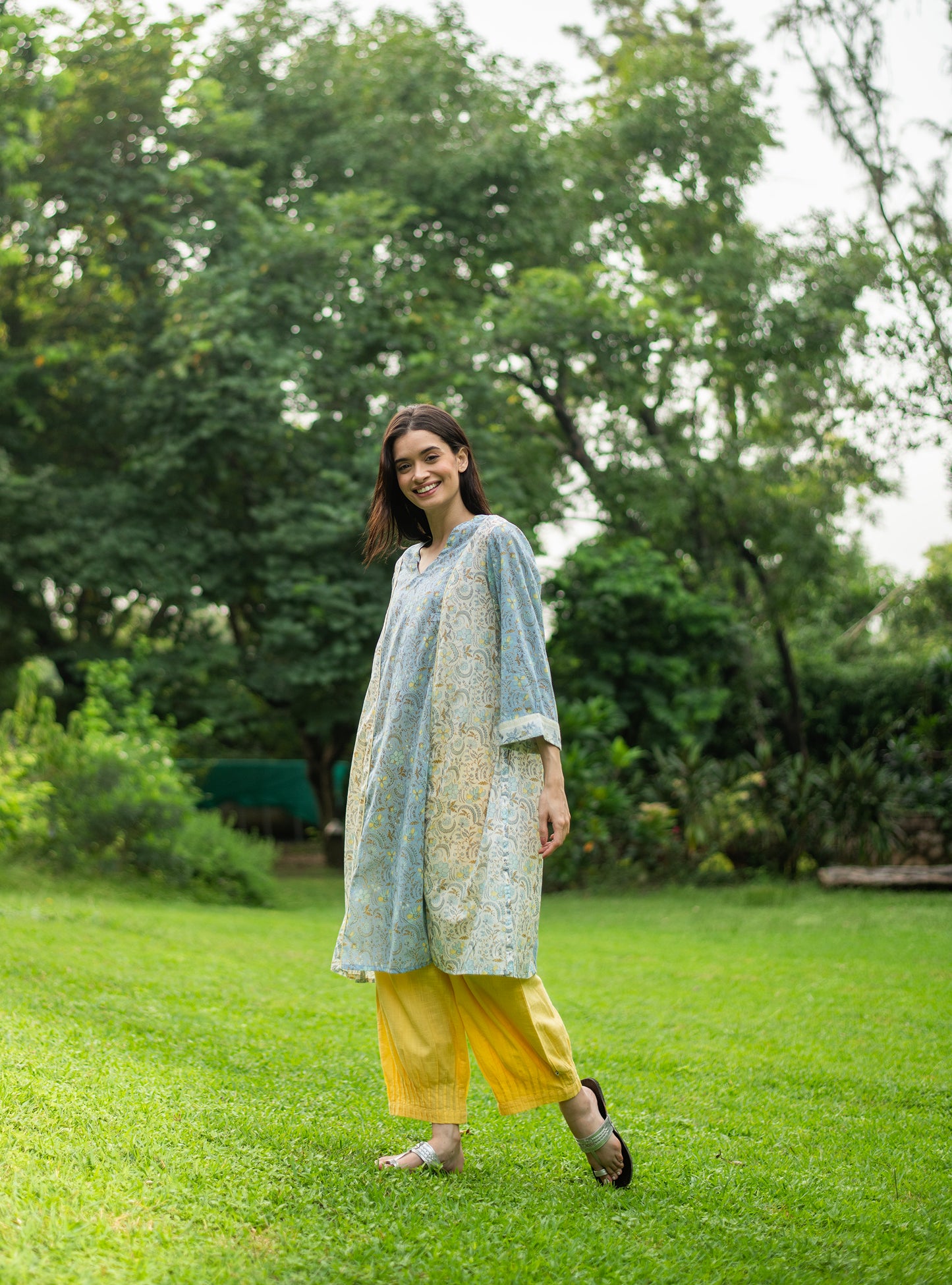 Branch Kurta : Pulicat Beach Voile