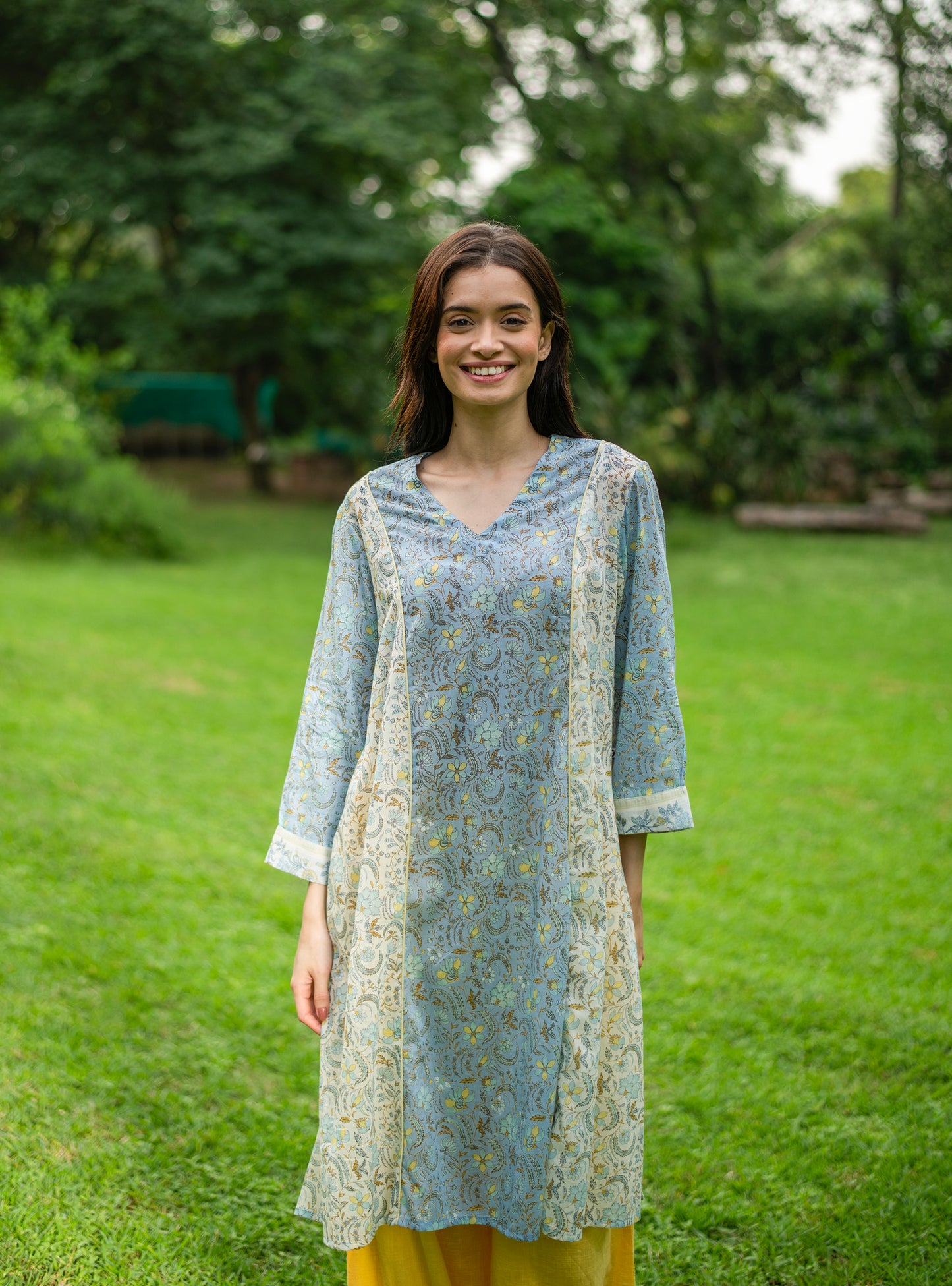 Branch Kurta : Pulicat Beach Voile