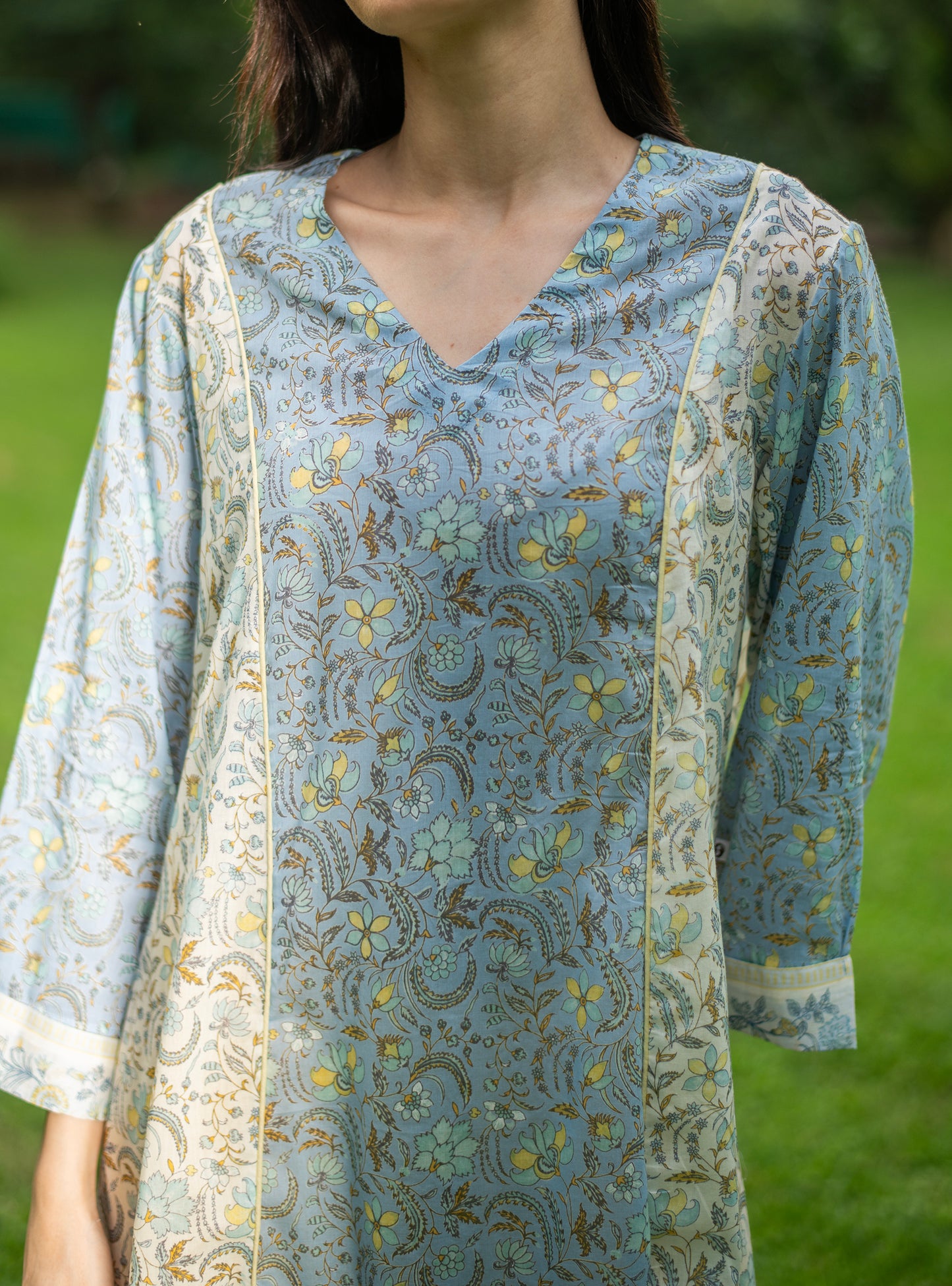Branch Kurta : Pulicat Beach Voile