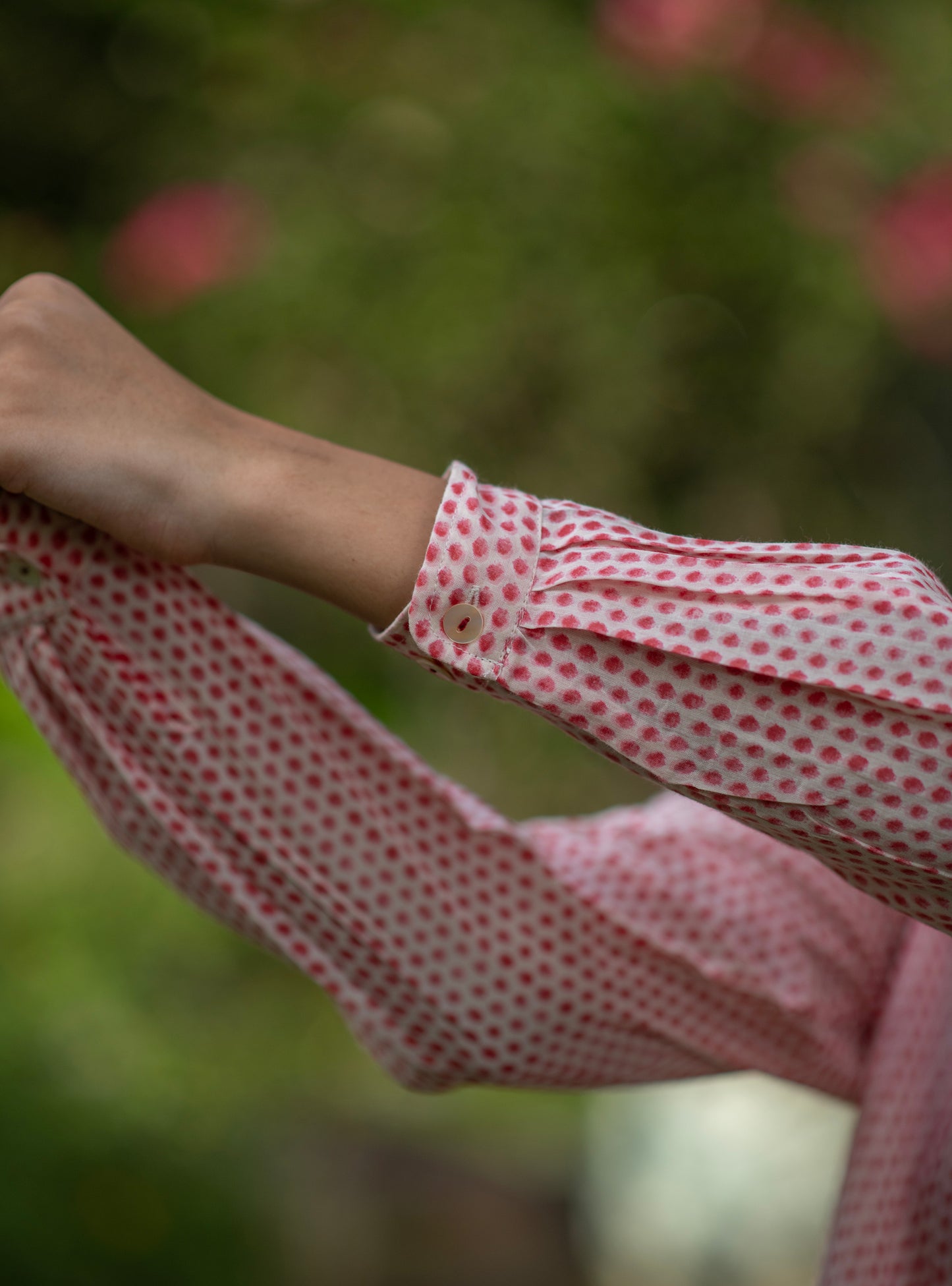 Cairo Dress : Laurel Dotty Pink Voile