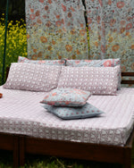 Printed Fitted Bedsheet : Camryn Mocha Cambric