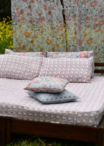 Printed Flat Bedsheet : Camryn Mocha Cambric