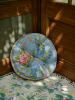 Printed Floor Cushion : Corsica Chambray Round Sheeting