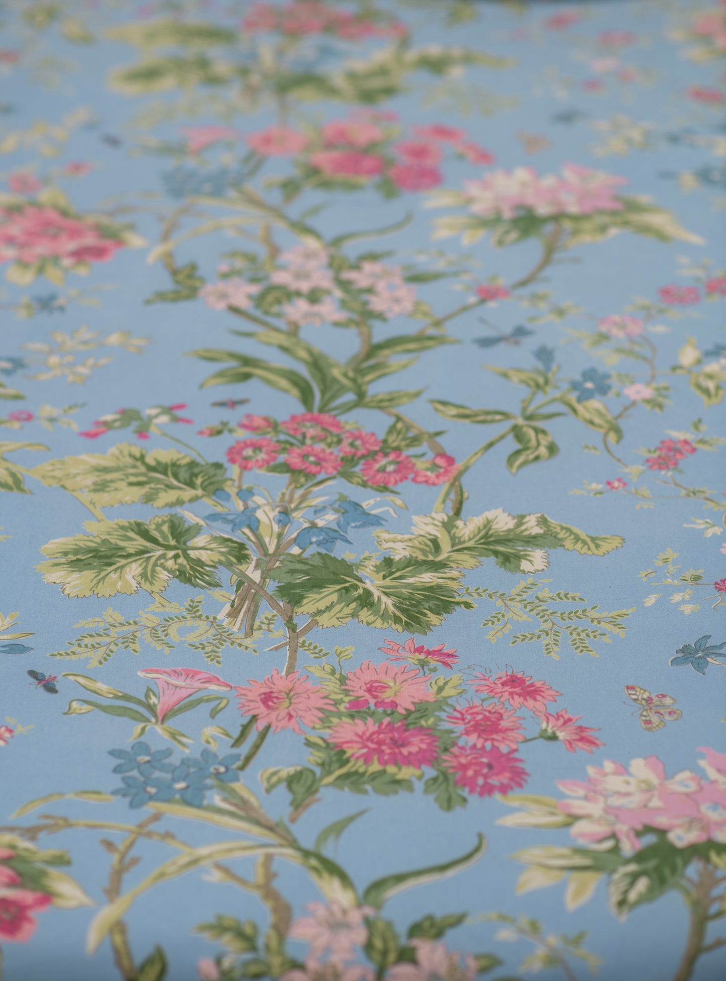 Printed Bed Cover Extra Border : Corsica Chambray Sheeting