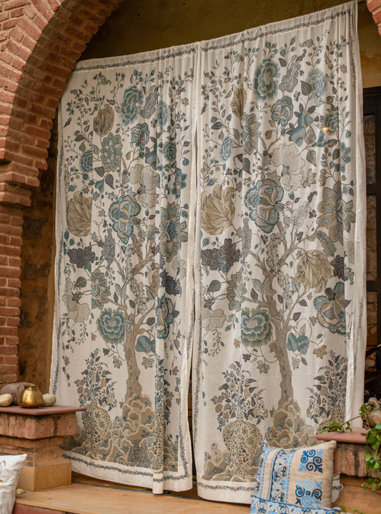 Voile Curtain : Tree of Life Ocean