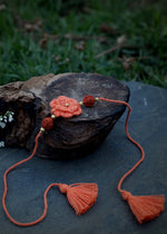 Rakhi : Orange Moti Rudraksh