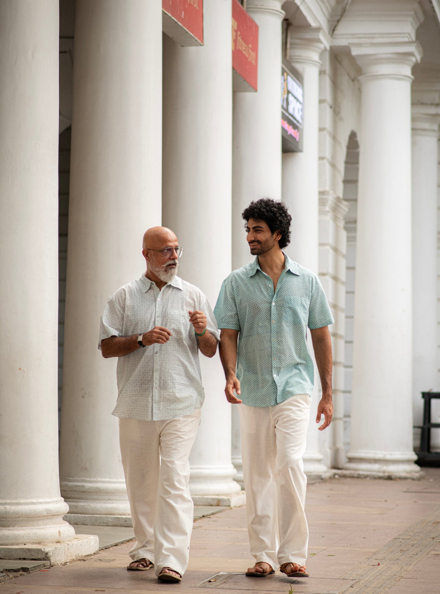 Xavier Shirt Half Sleeves : Ghazni Teal OD  Voile