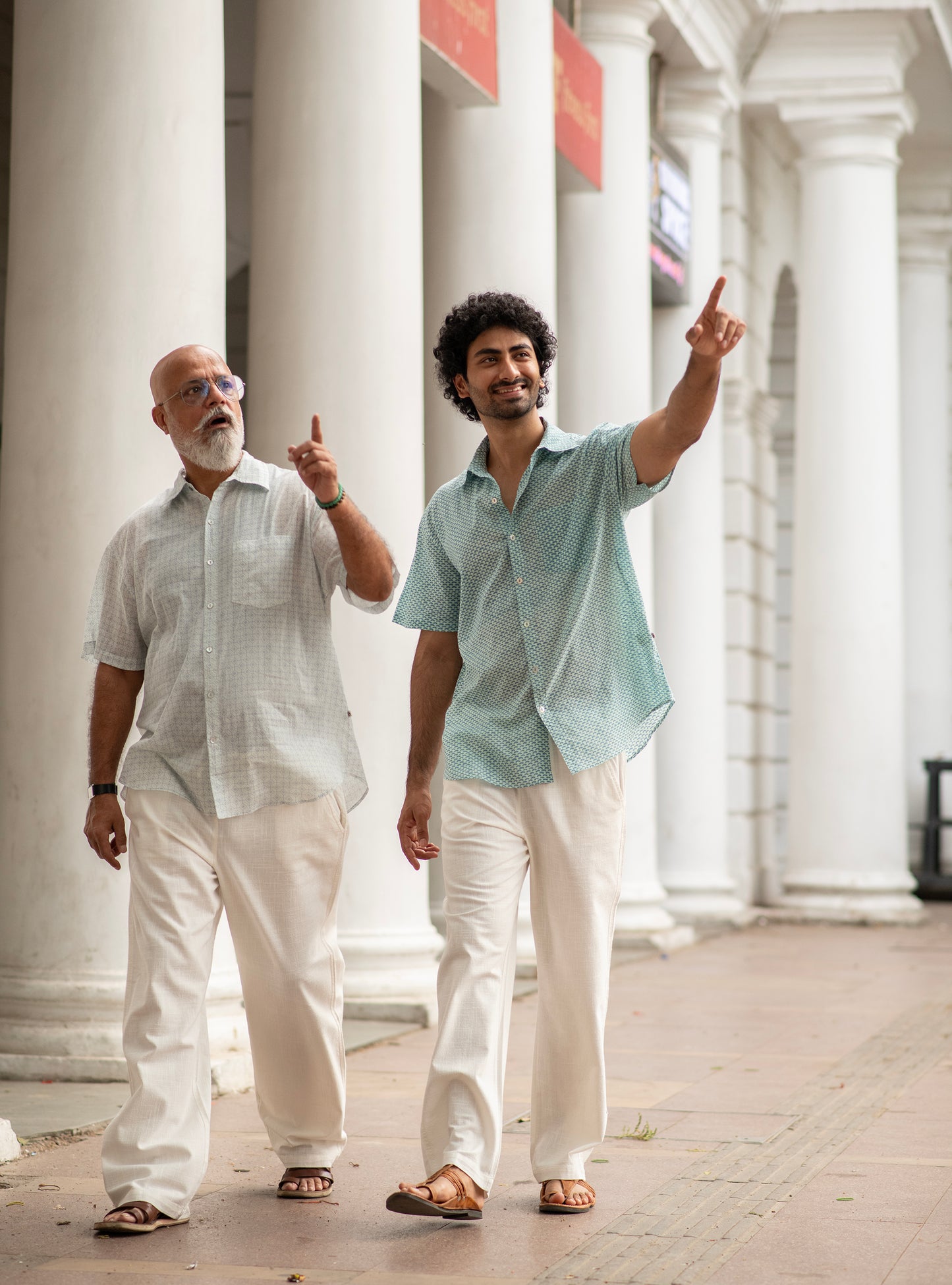 Xavier Shirt Half Sleeves : Ghazni Teal OD  Voile