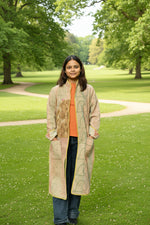 Vintage Cotton Hand-Stitched Long Gudri Jacket : Reversible