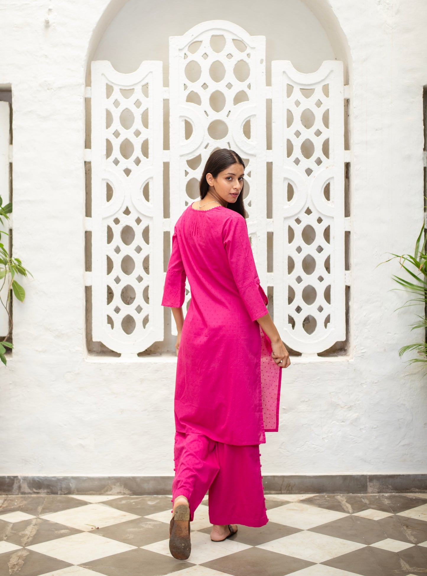 Blake Pant : Solid Rani Swiss Dot Voile