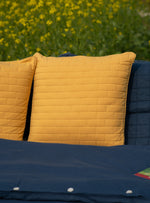 Solid Quilted : Cushion Cover Brick Gold