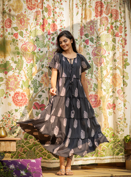 Dakota Dress : Rosa Buti Black Voile