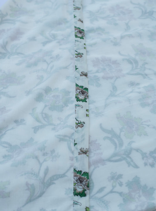 Classic Dohar : Chrysanthemum Ivory Voile