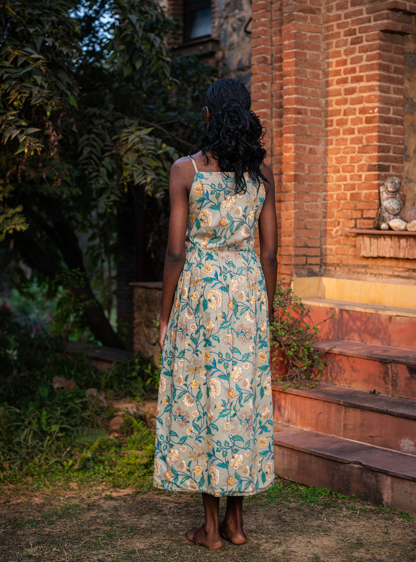 Dolma Dress Rev : Solid Sage Slub
