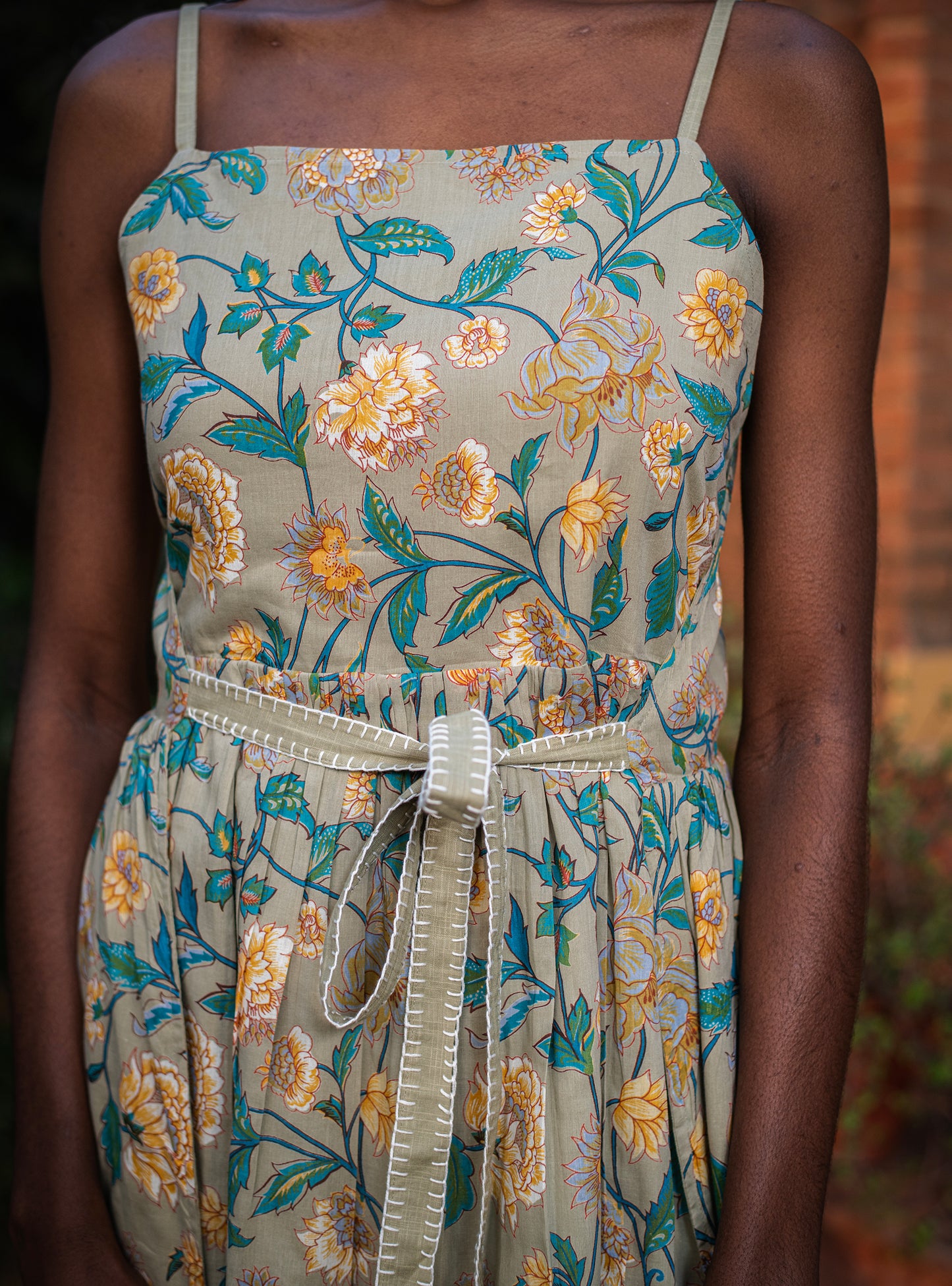 Dolma Dress Rev : Solid Sage Slub
