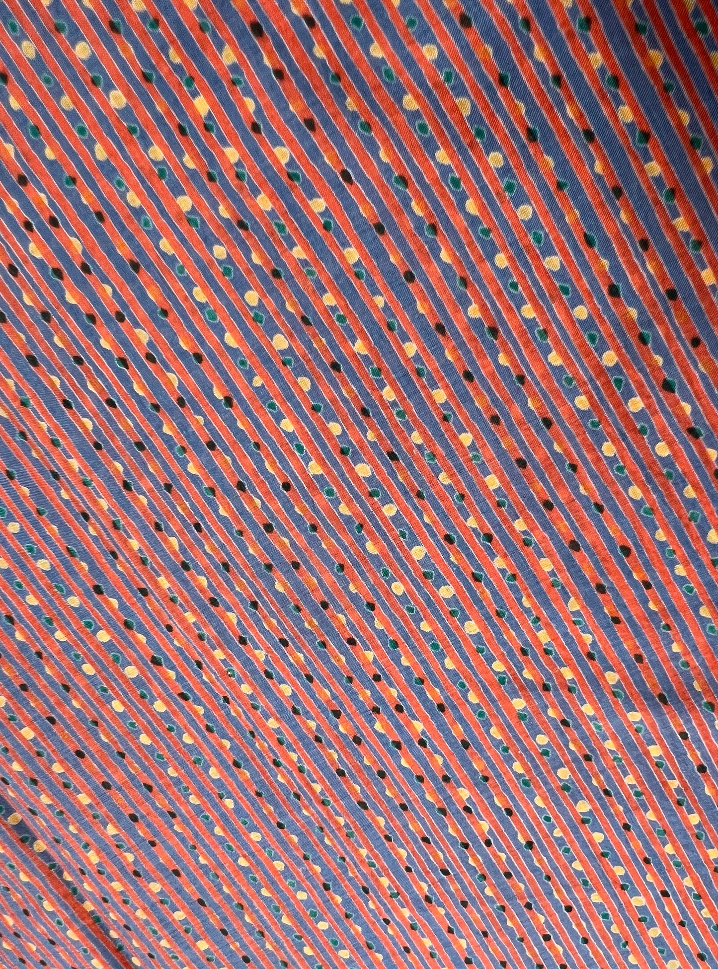 Cotton Voile  Fabric  : Dots & Lines Blue