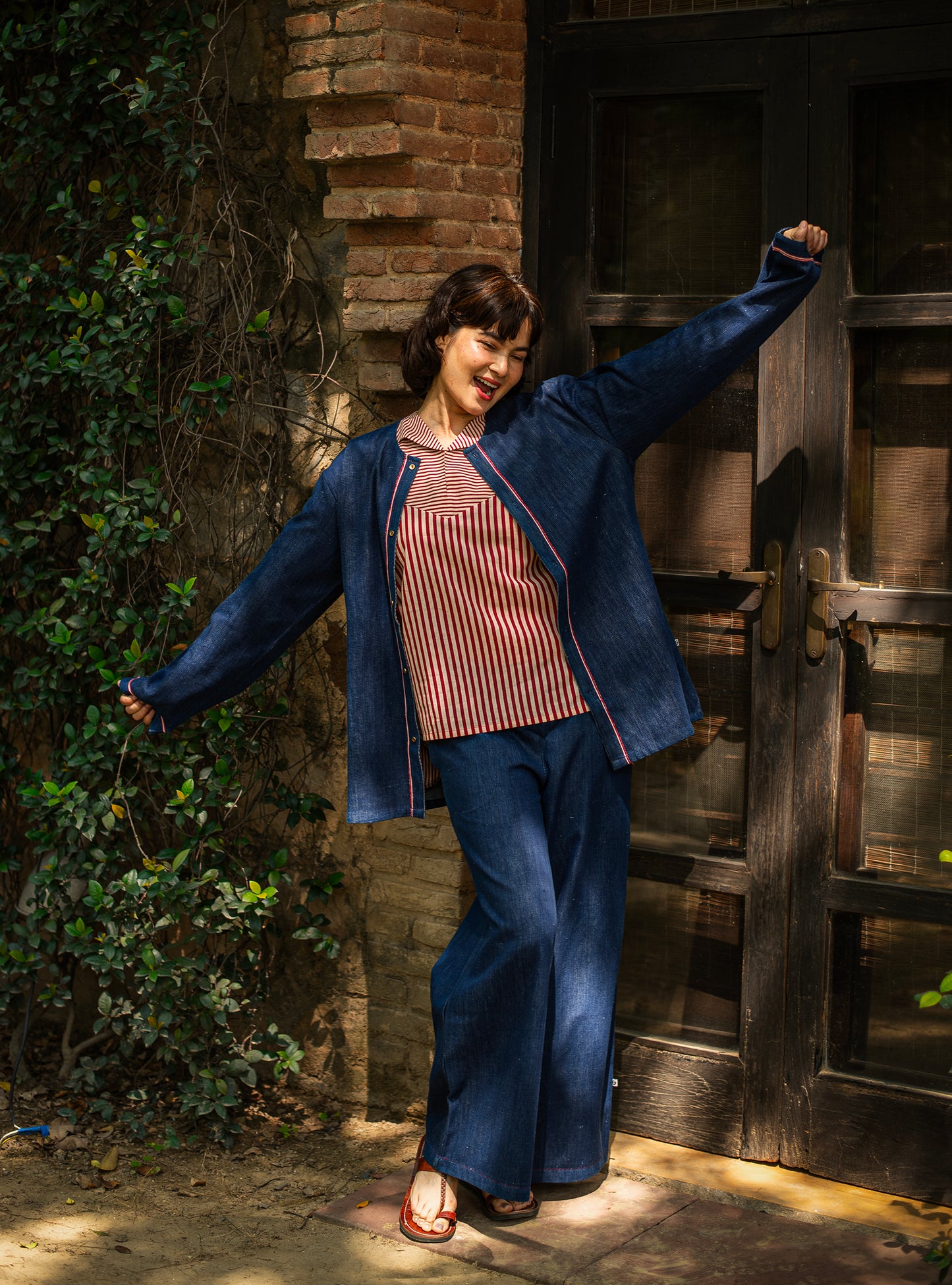 Ellie Pant : Solid Navy Denim