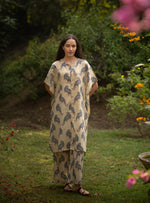 Short Kaftan : Leopard Beige Voile