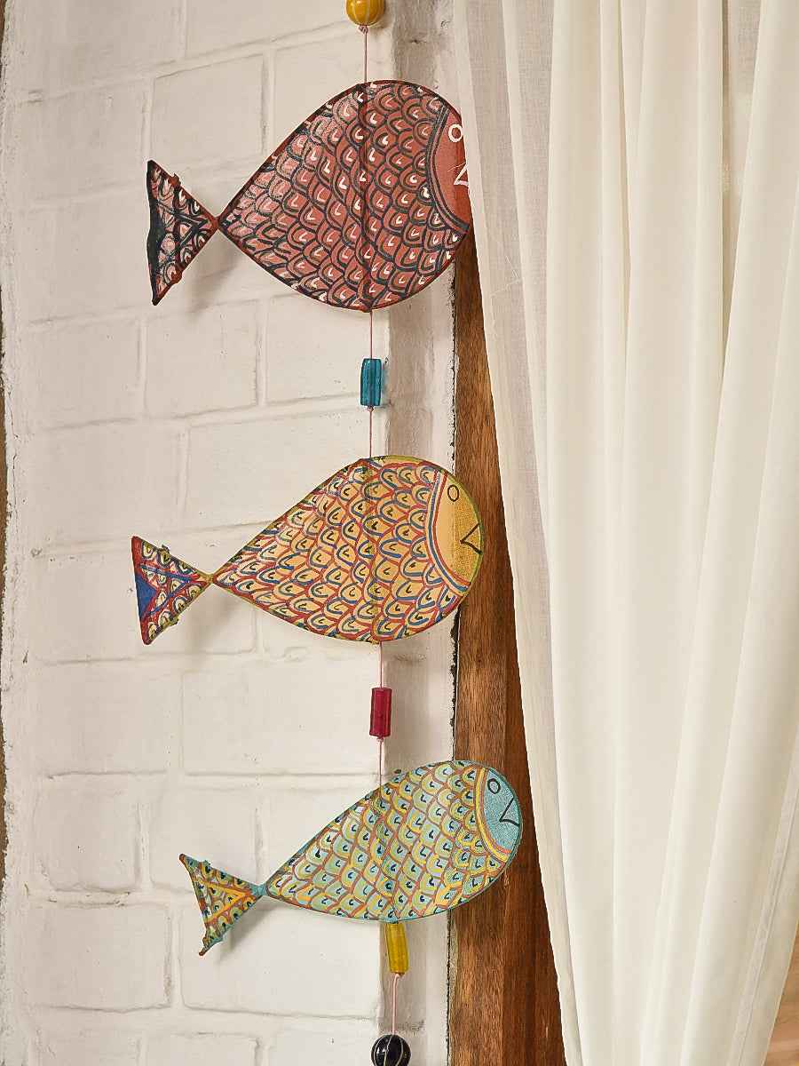 Hand Painted Wall Hanging : Fish
