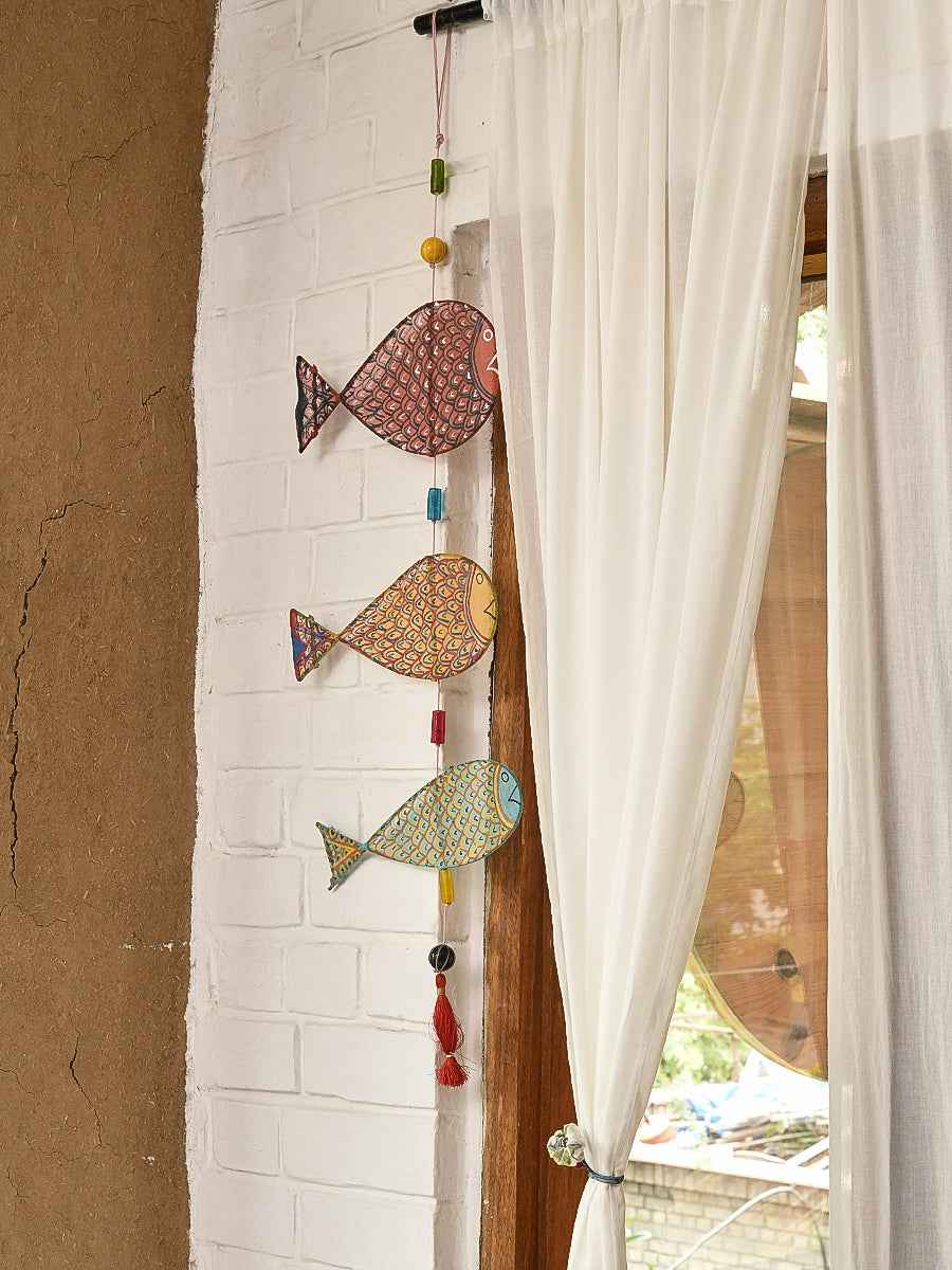 Hand Painted Wall Hanging : Fish