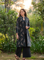 Long Jacket : Leopard Grey Velvet