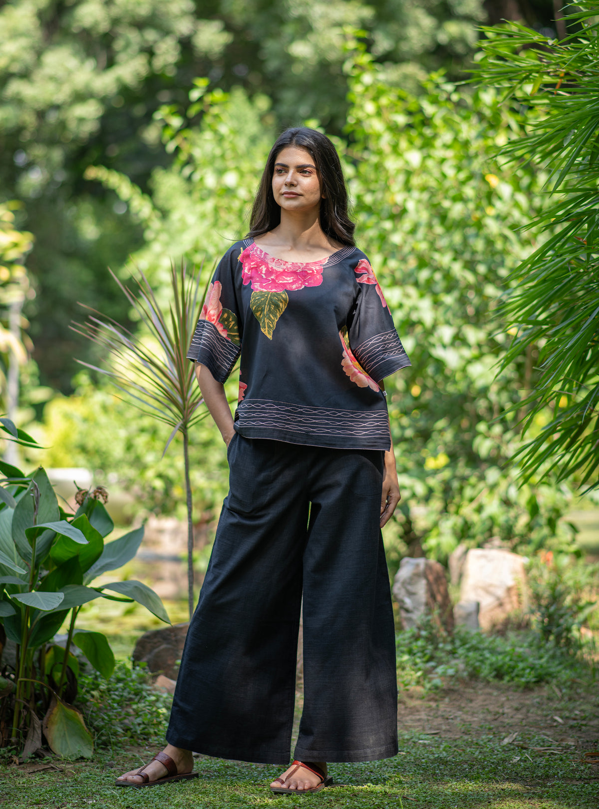 Flary Top : Madrid Black Voile