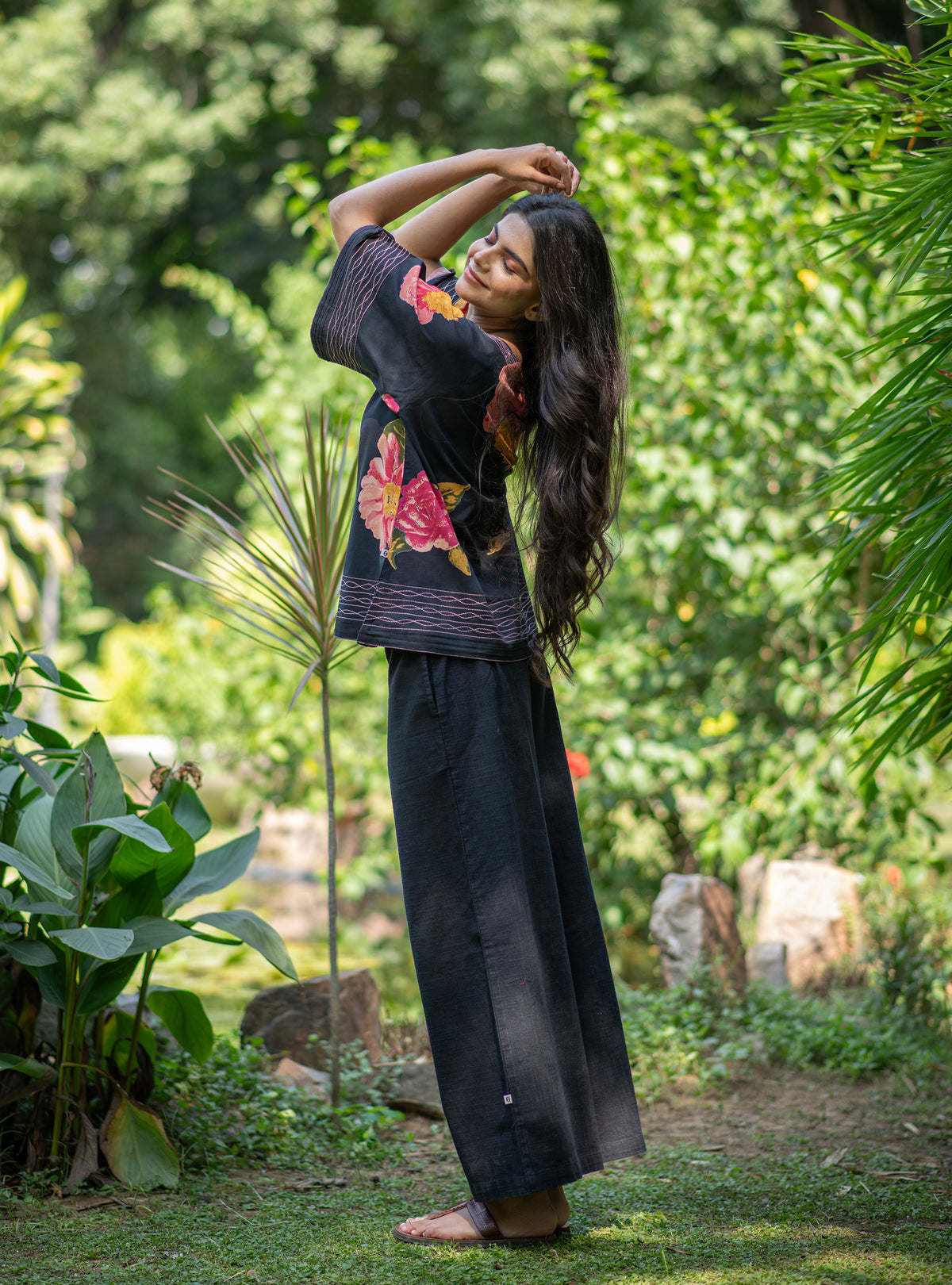 Flary Top : Madrid Black Voile