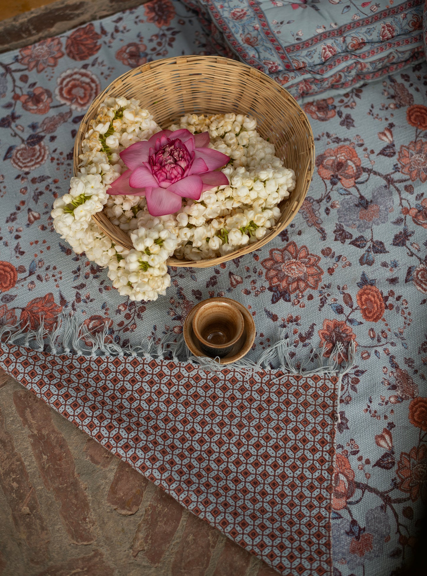 Printed Rug Rev : Malabar Celeste Handloom