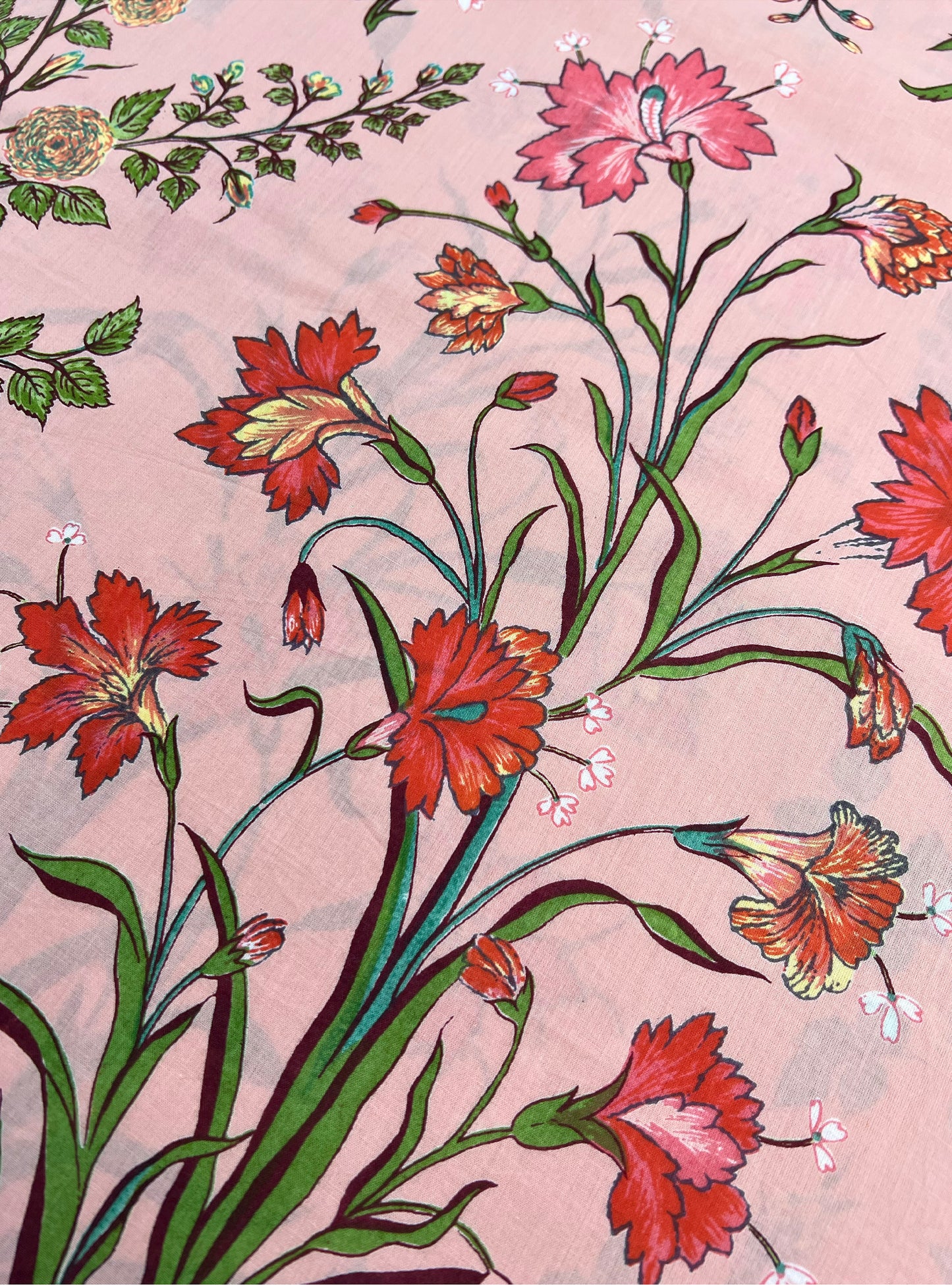 Cotton Cambric Fabric  : Garden Blush