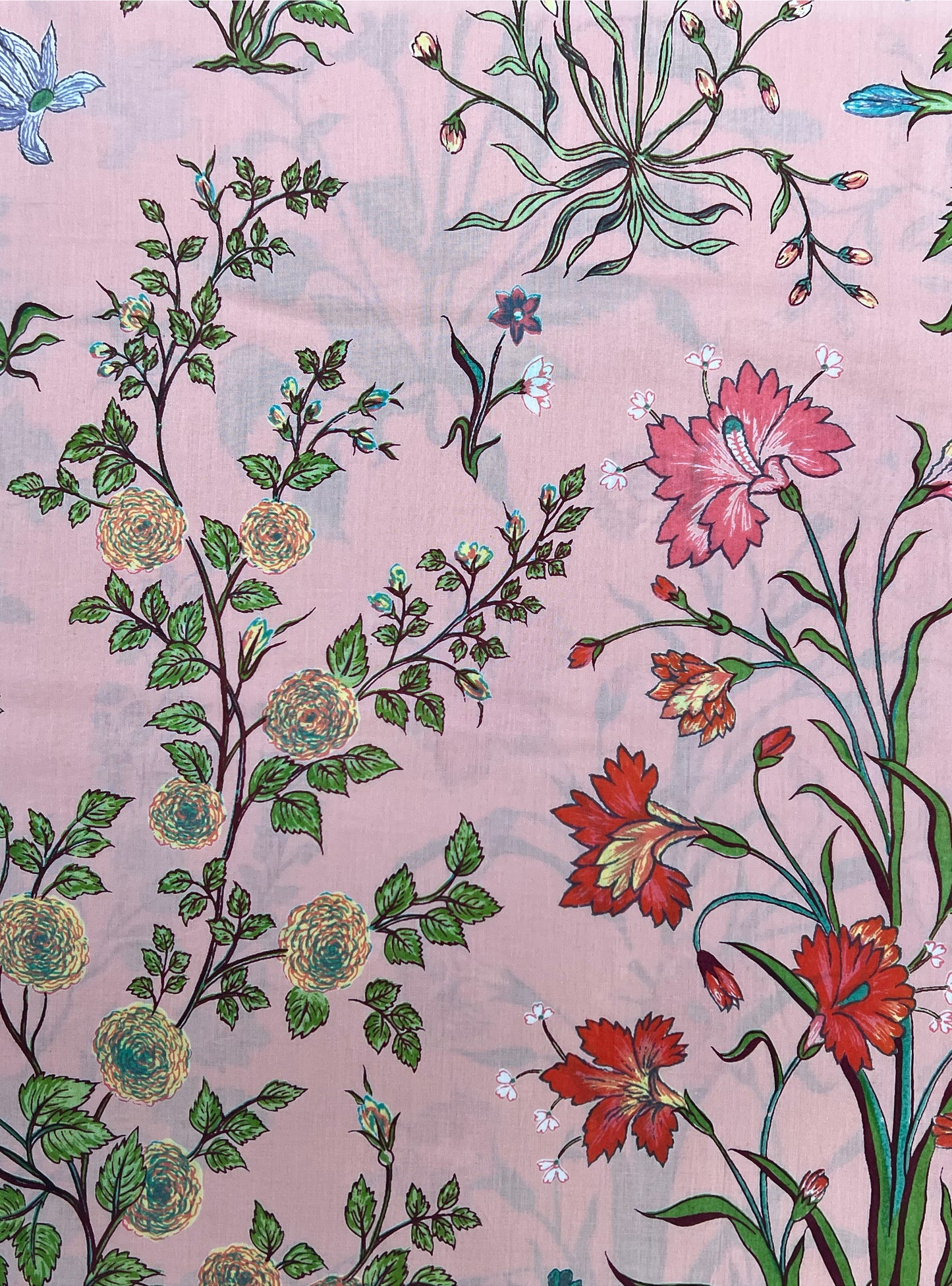 Cotton Cambric Fabric  : Garden Blush