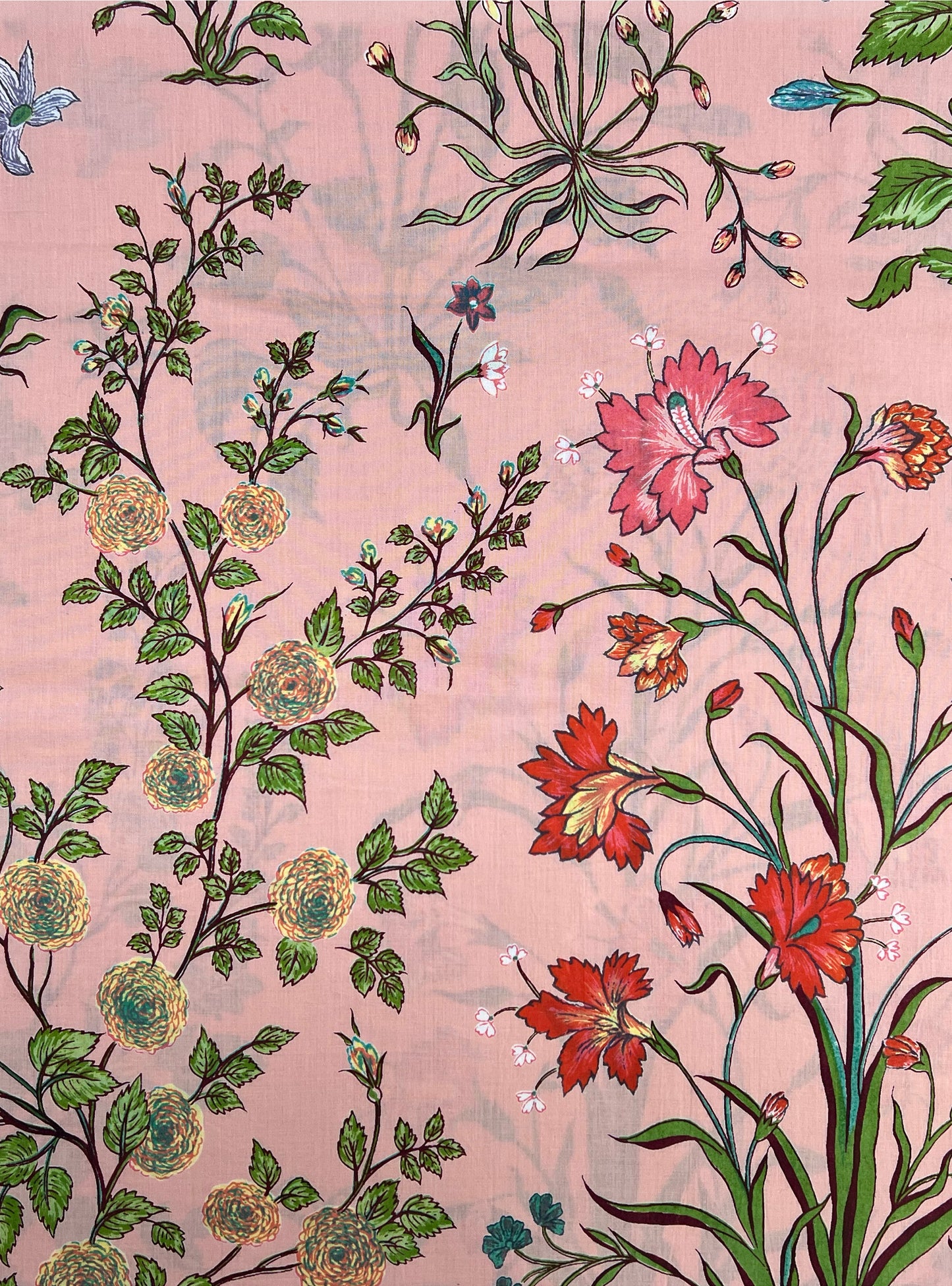 Cotton Cambric Fabric  : Garden Blush