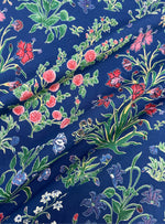 Cotton Cambric Fabric  : Garden Navy
