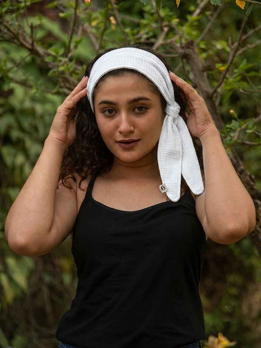 Spa Tie Band : White Honey Comb
