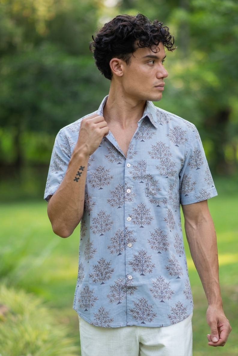 Xavier Shirt HS : Daunee Buti Sky Voile