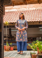 Usha Tunic : Malabar Neelam Voile