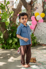 Angad Shirt HS : Taj Blue Voile