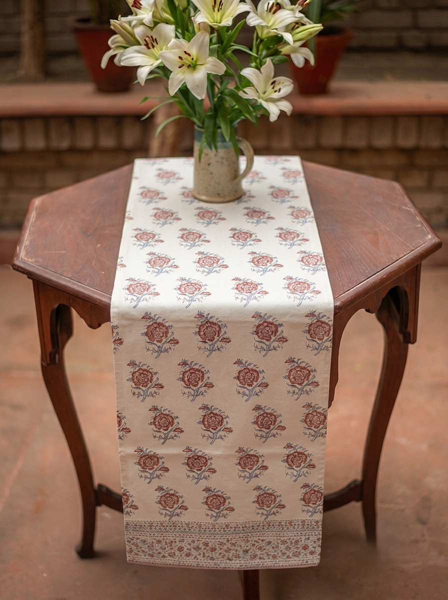Printed Runner : Indian Rose Canvas