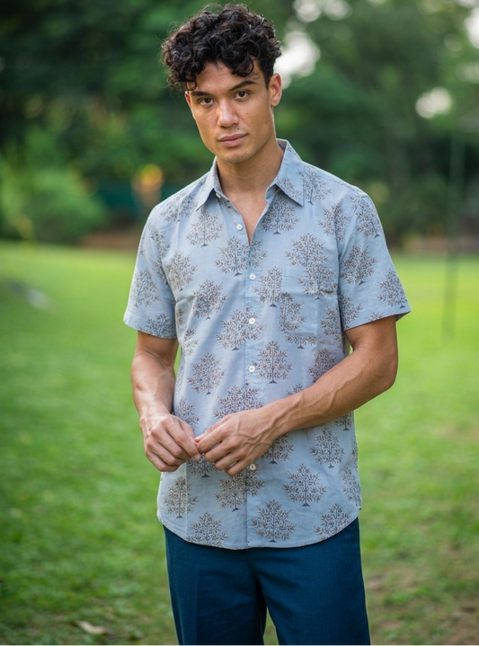 Xavier Shirt HS : Daunee Buti Sky Voile