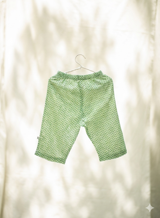 Angad Pajama : Scales  Green  Voile