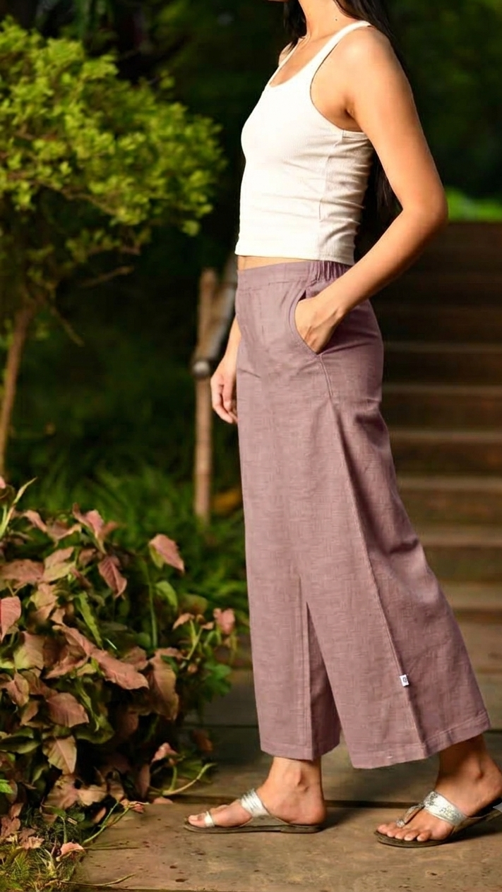 Ellie Pant : Solid Mocha Textured
