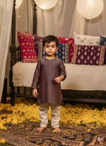 Kids Classic Kurta : Alaknanda Emerald Chanderi