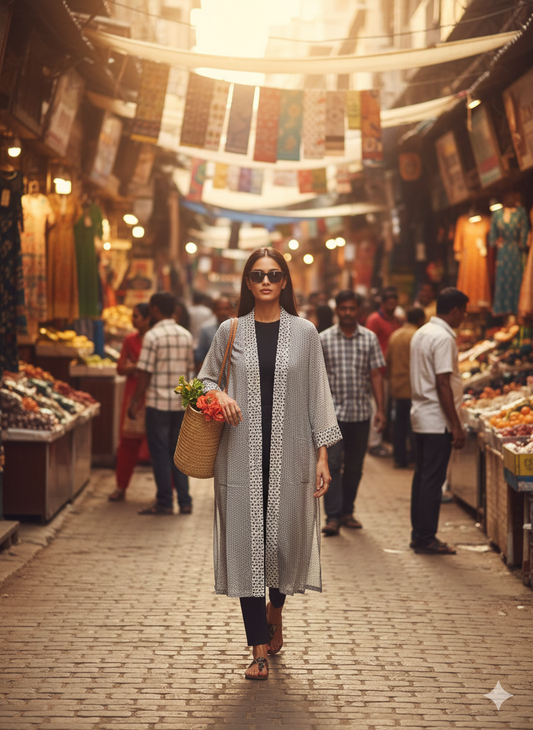 Joy Kimono : Printed Voile