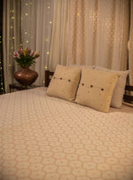 Handloom Bedcover : Jaal Beige