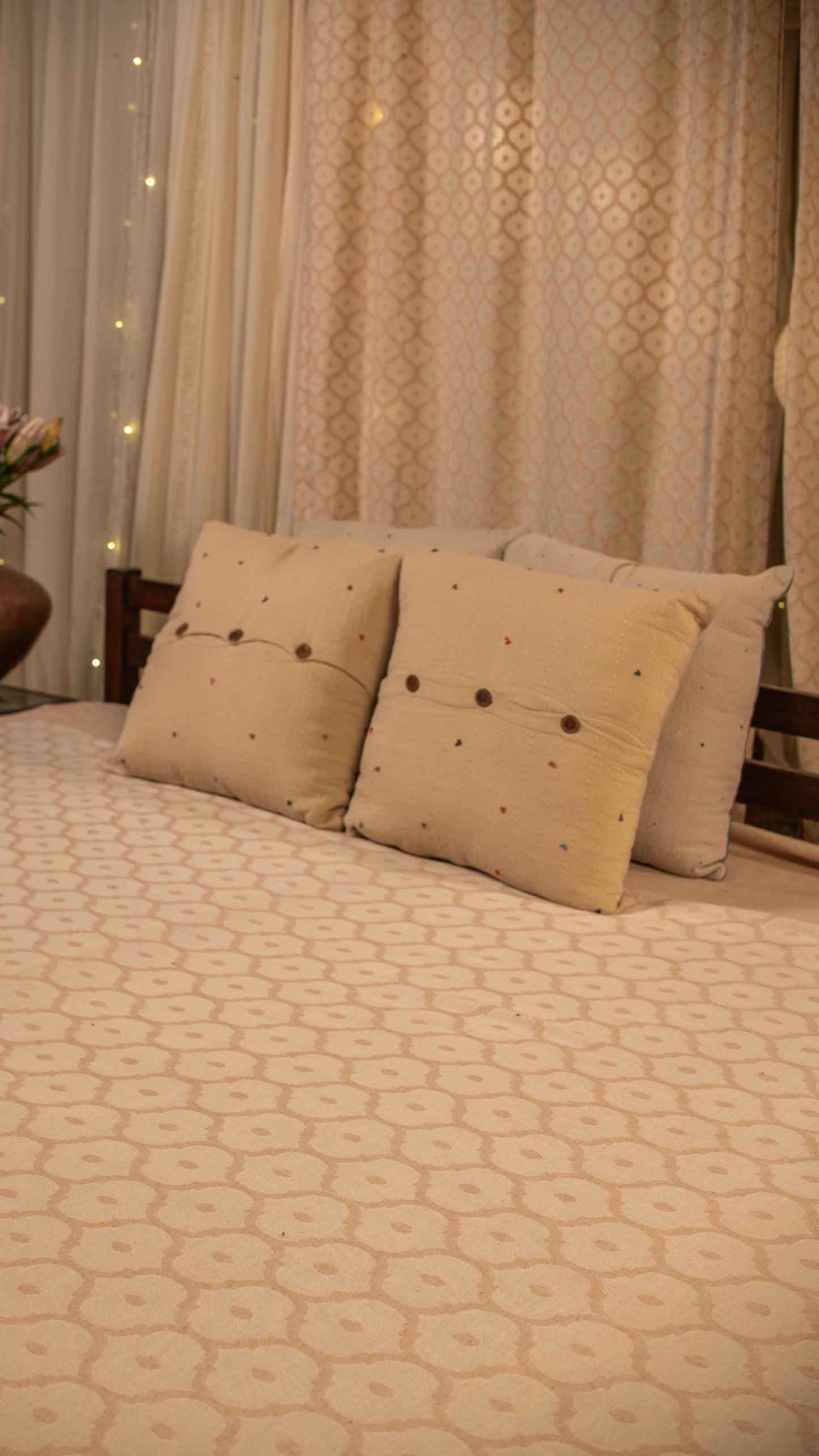 Handloom Curtain : Jaal Beige