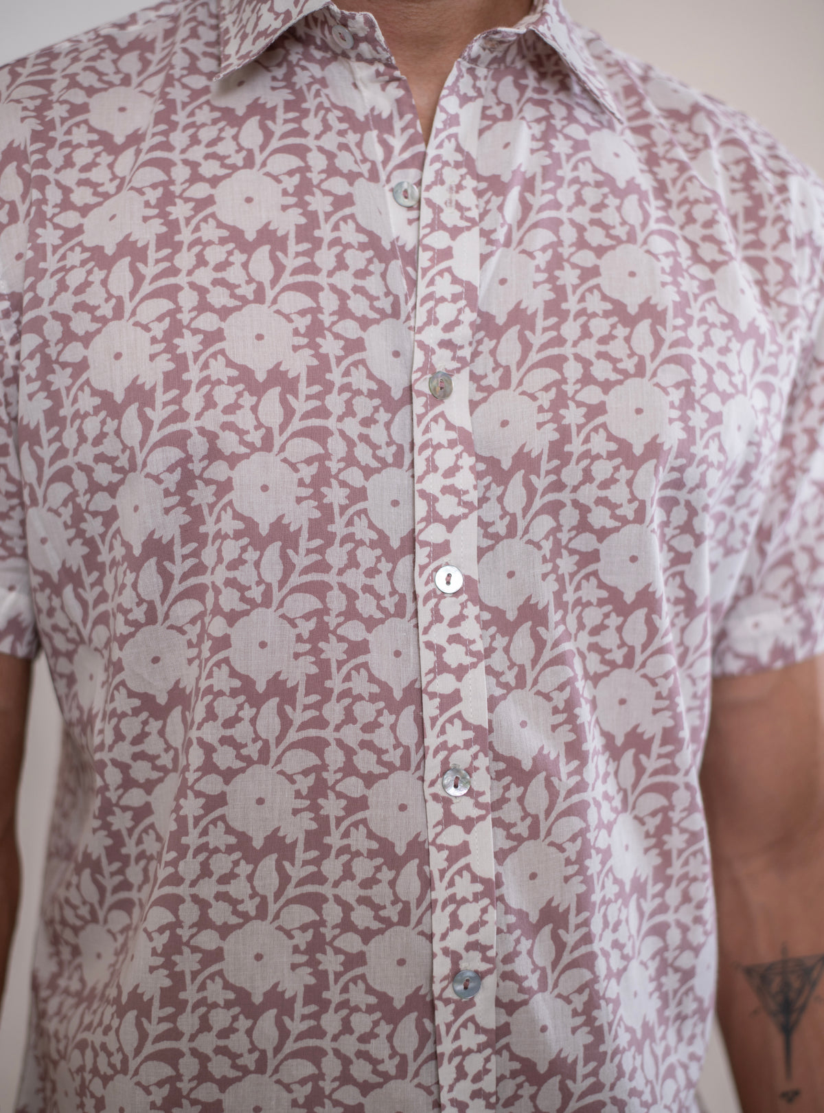 Hangout Shirt Half Sleeves : Camryn Mocha Voile