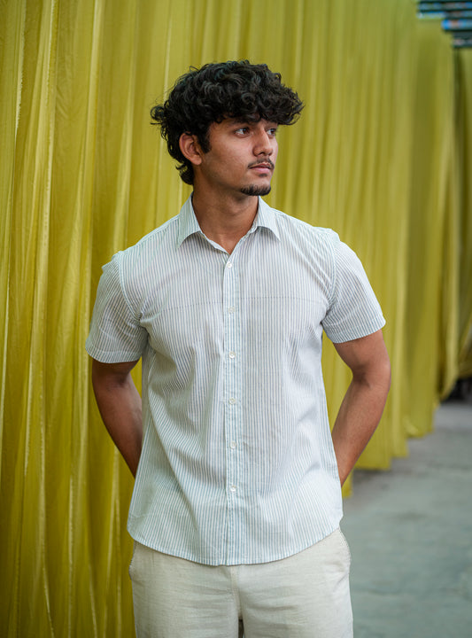 Hangout Shirt HS : CM Stripes Blue Voile
