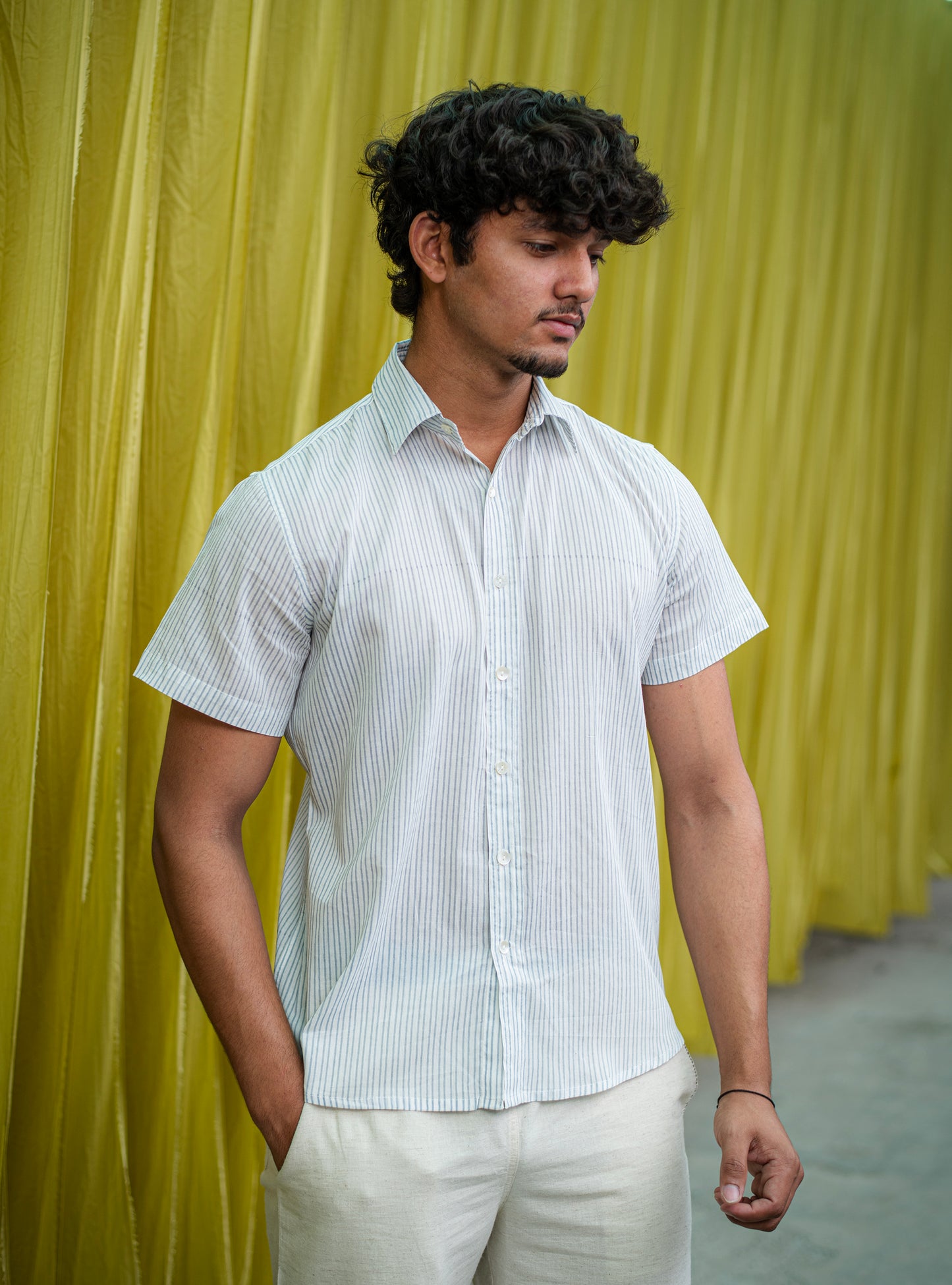 Hangout Shirt HS : CM Stripes Blue Voile
