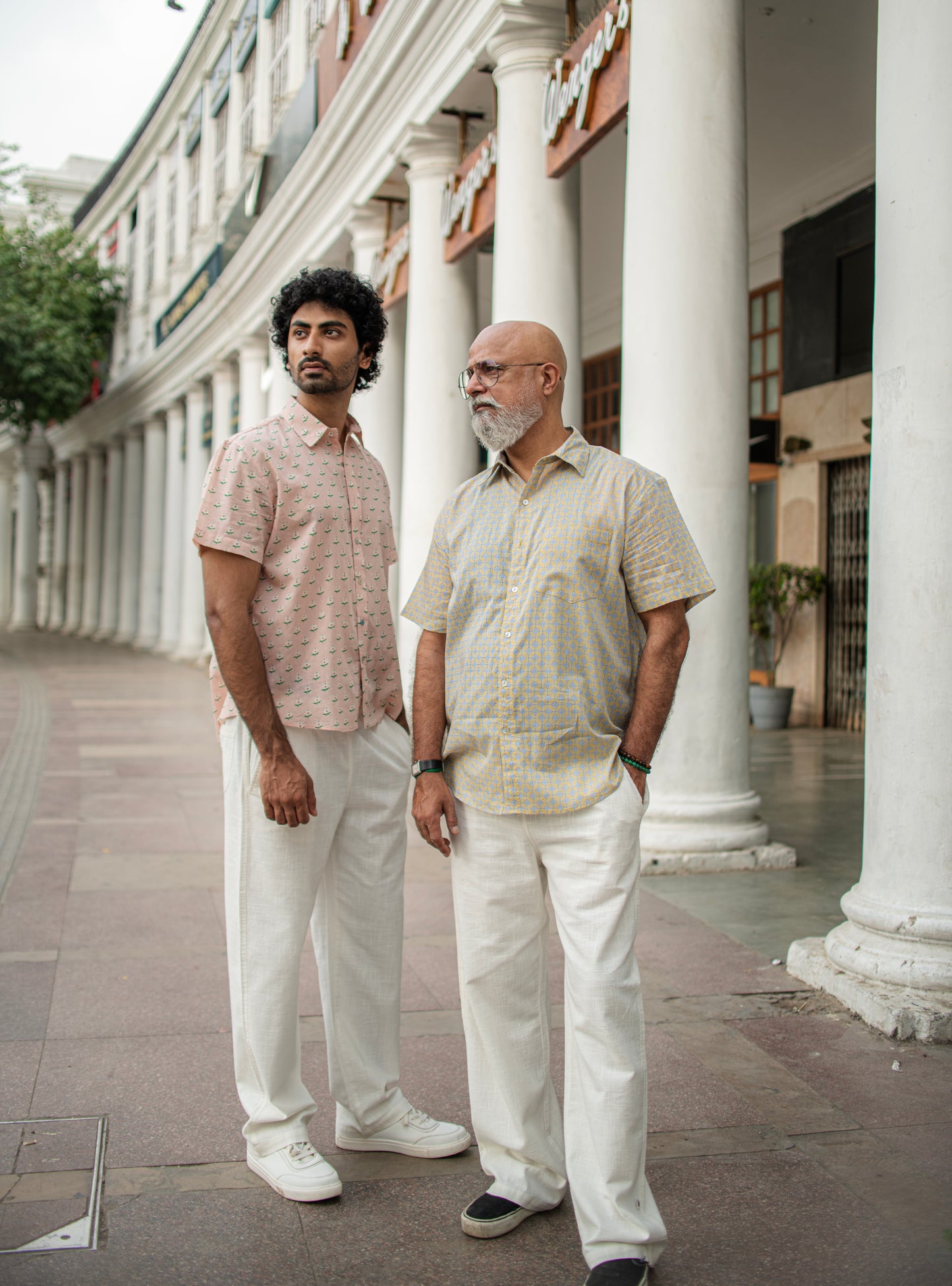 Xavier Shirt Half Sleeves : Ghazni Yellow Voile