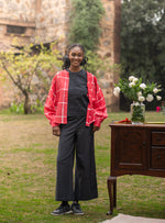 Hamlet Shirt : Tie Dye Square Red Chanderi