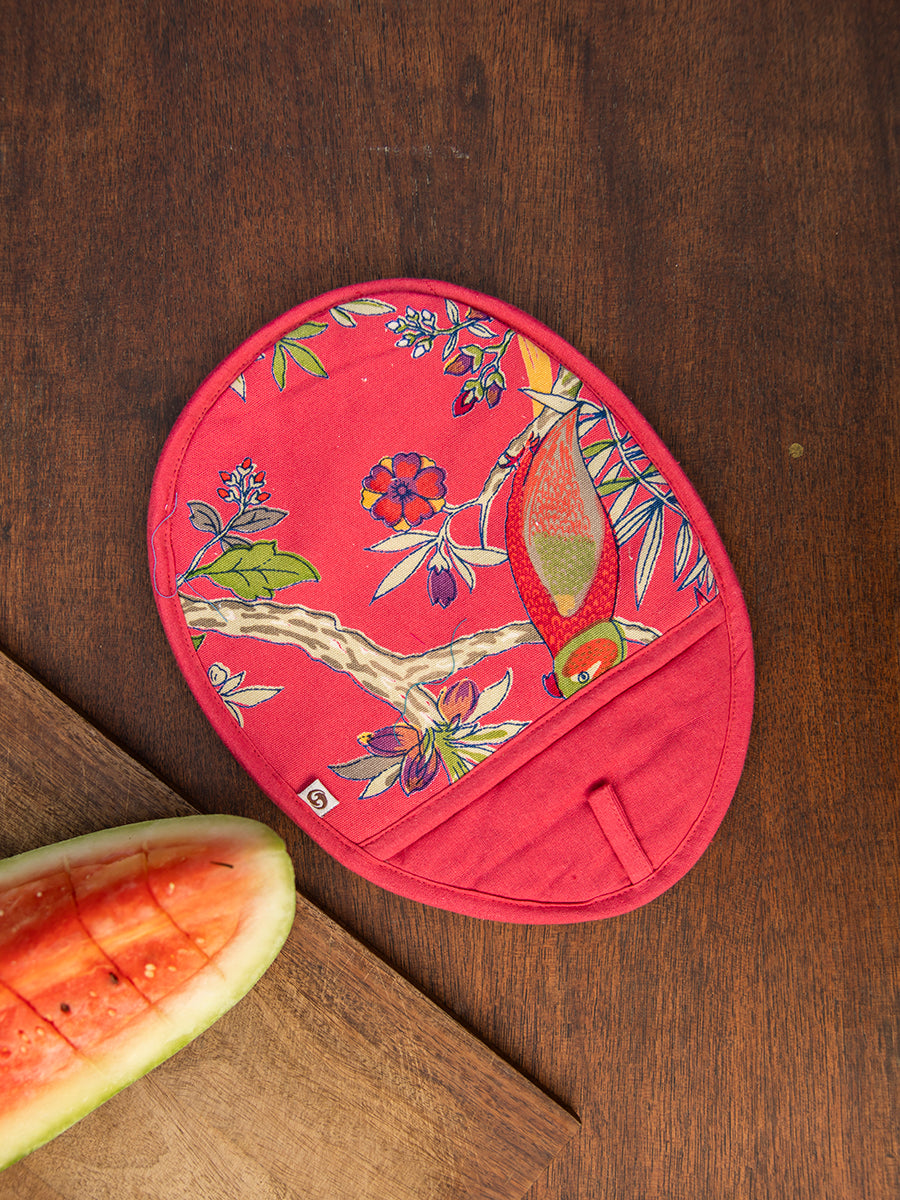 Printed Hot Pad : Bird Coral
